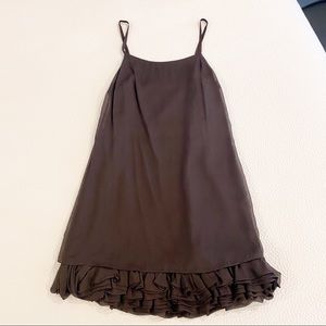 Alice and Olivia | Chocolate Brown Silk Dress